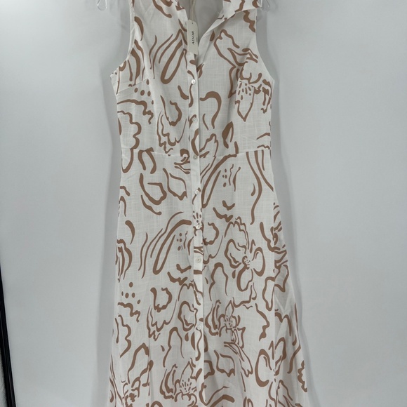 ADOR CURVE POCKET SLEEVELESS SHIRT MAXI DRESS DRESS WITH BELT - Picture 4 of 11